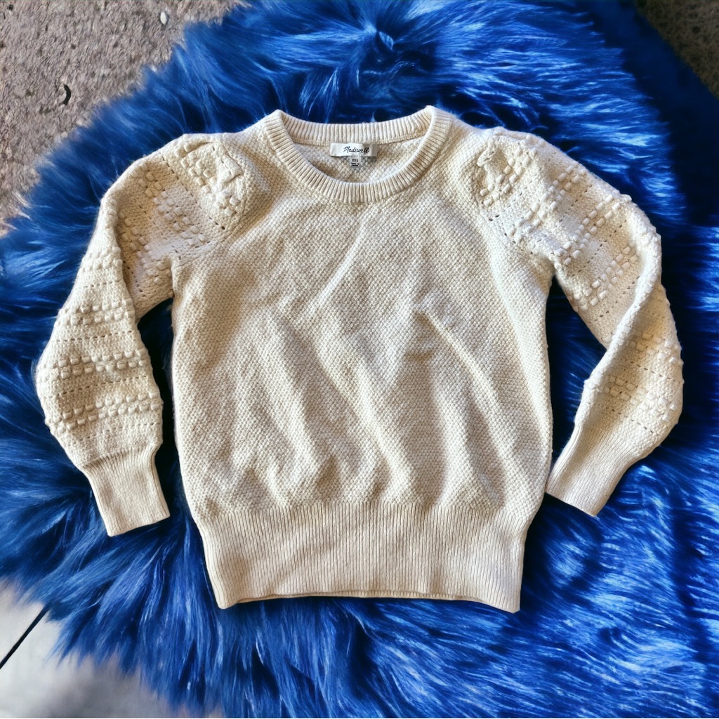Women’s Cream Madewell Sweater. Women’s Size Xxs.